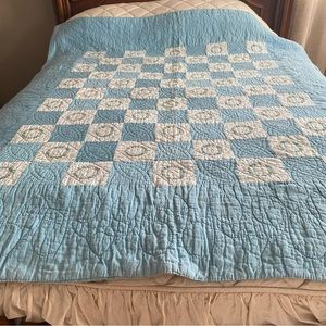 Vintage quilt, handmade cross stitch